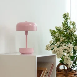 Haipot portable bordlampe 25,7 cm lyserød
