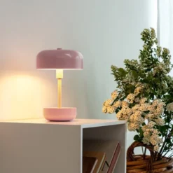 Haipot portable bordlampe 25,7 cm lyserød