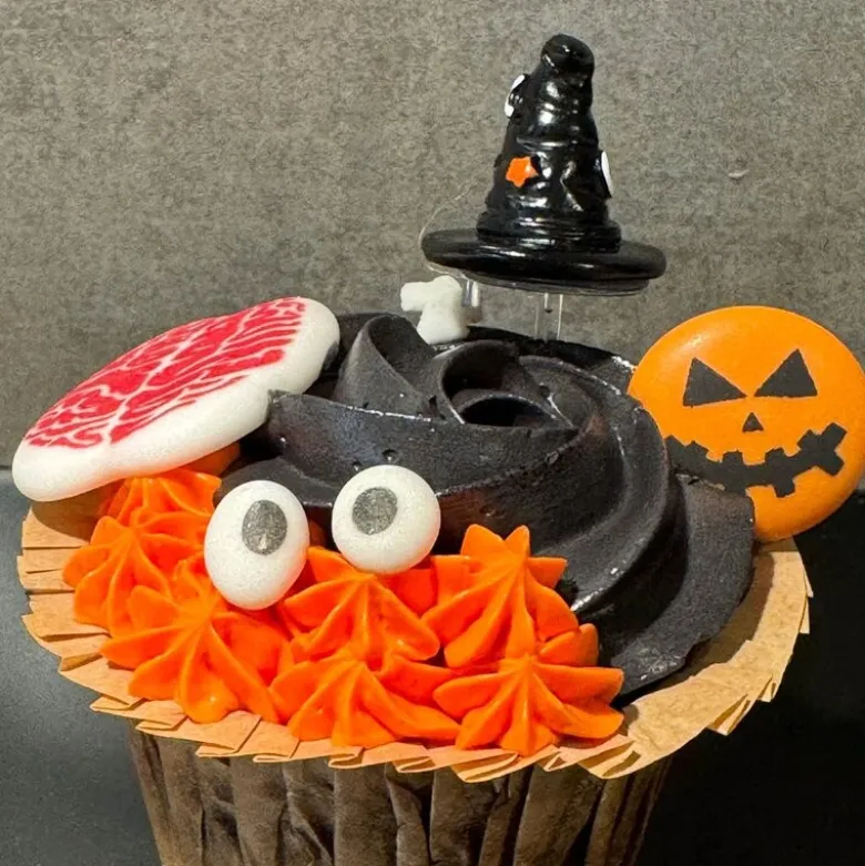 Halloween kakepynt 4 stk multi