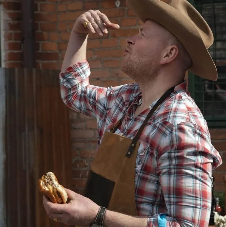 Hamburgerpresse / Smashjern 17 cm støpejern