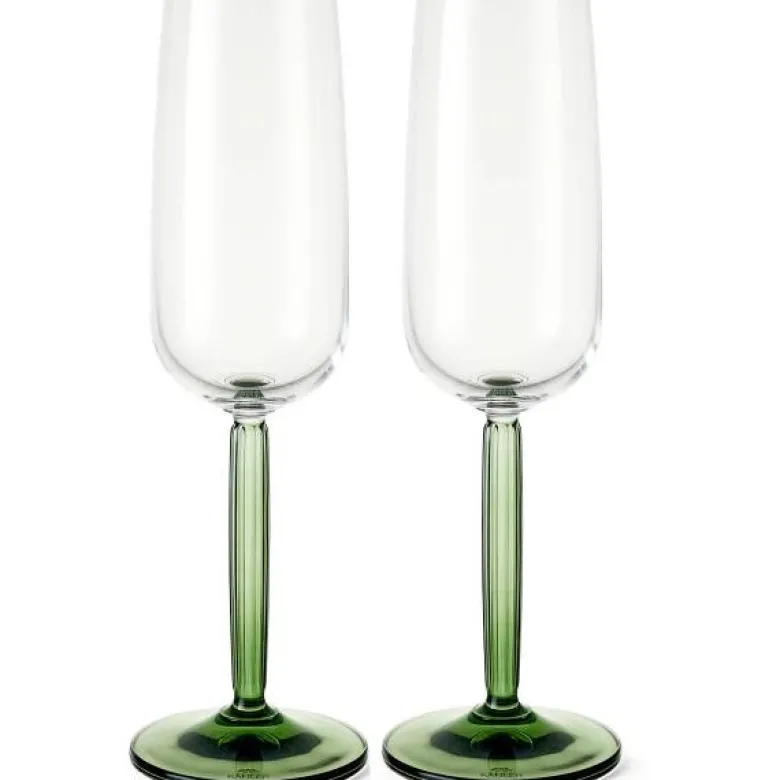 Hammershøi champagneglass 24 cl 2 stk grønn