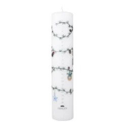 Hammershøi Christmas kalenderlys 2026 25 cm hvit m/dekor