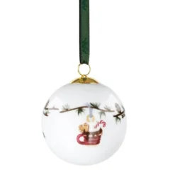 Hammershøi Christmas kule 2026 6 cm hvit m/dekor