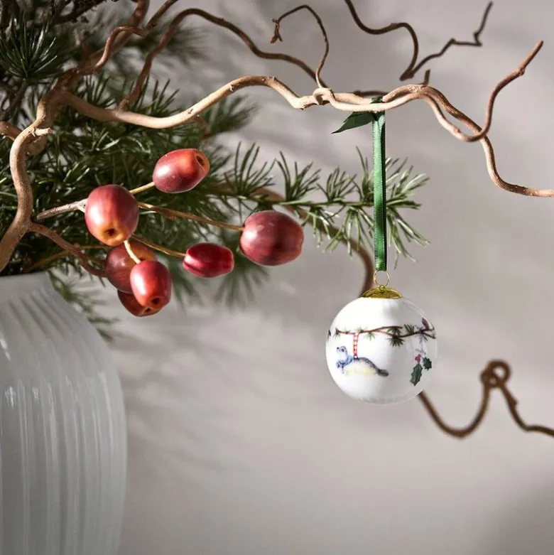 Hammershøi Christmas kule 2026 6 cm hvit m/dekor