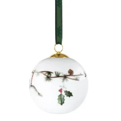 Hammershøi Christmas kule 2026 6 cm hvit m/dekor
