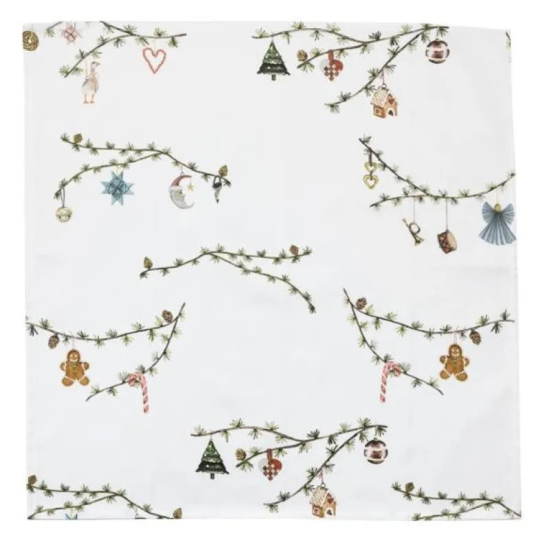 Hammershøi Christmas serviett 45x45 cm 4 stk hvit