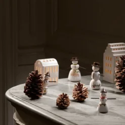 Hammershøi Christmas snøjente 8 cm hvit m/ dekor