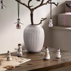 Hammershøi Christmas snømann 11,5 cm hvit m/ dekor