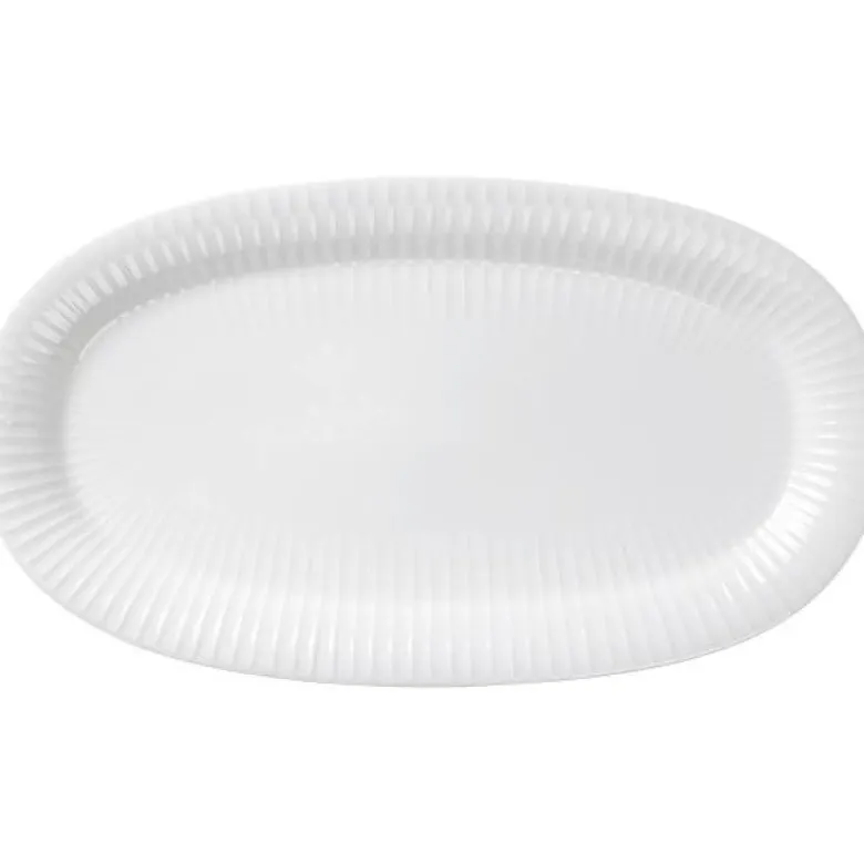 Hammershøi oval serveringsfat 40x22,5 cm hvit