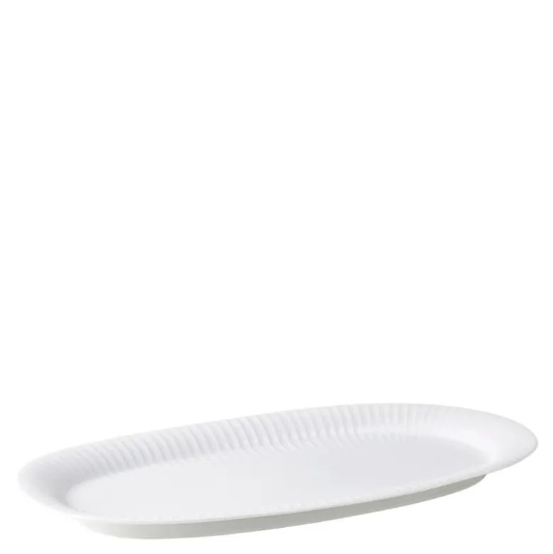 Hammershøi oval serveringsfat 40x22,5 cm hvit
