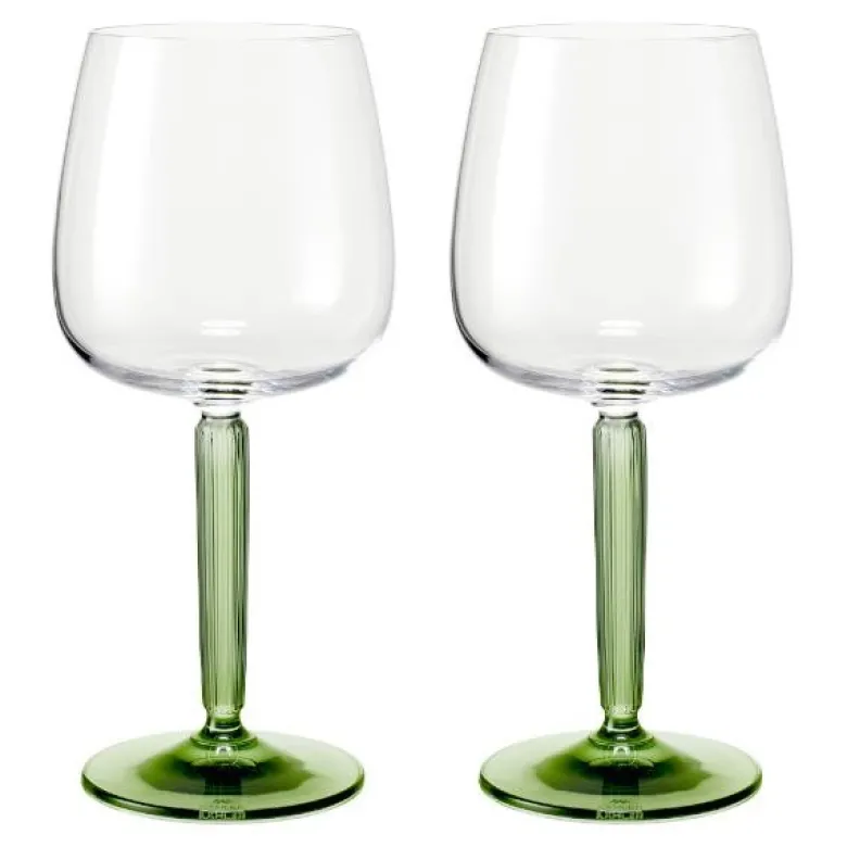 Hammershøi rødvinsglass 49 cl 2 stk grønn