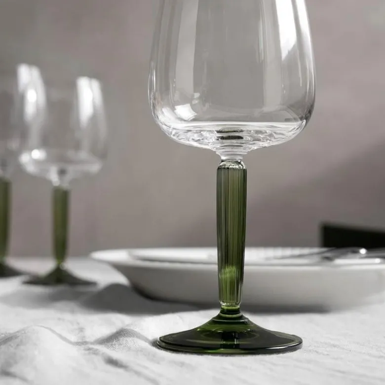 Hammershøi rødvinsglass 49 cl 2 stk grønn