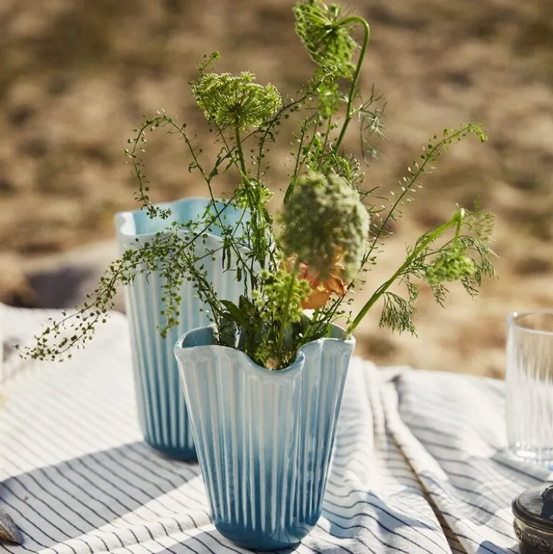 Hammershøi unfold vase 20,5 cm blå