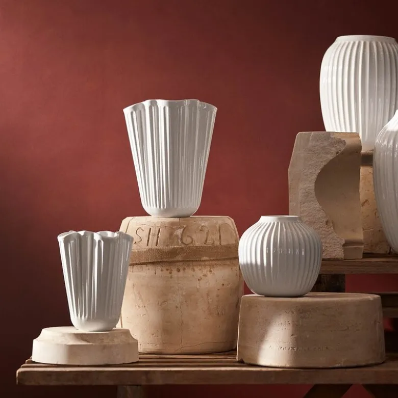 Hammershøi unfold vase 16,5 cm hvit