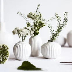 Hammershøi vase miniatyr 3 stk hvit