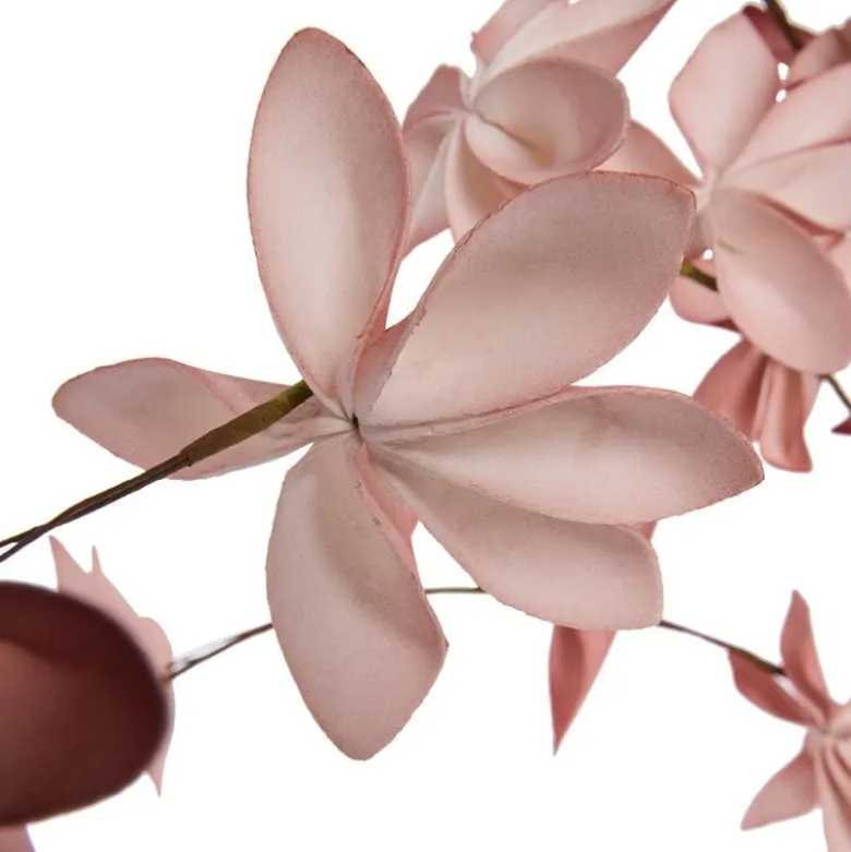 Happia blomsterdekorasjon 7 cm rosa/beige