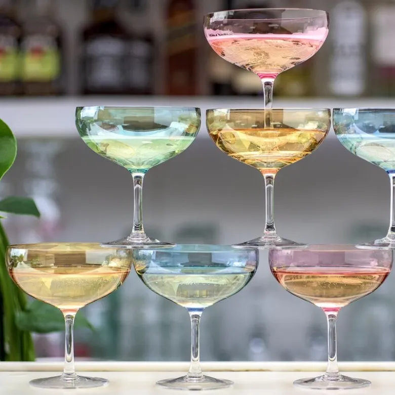 Happy champagneglass 28 cl rosa