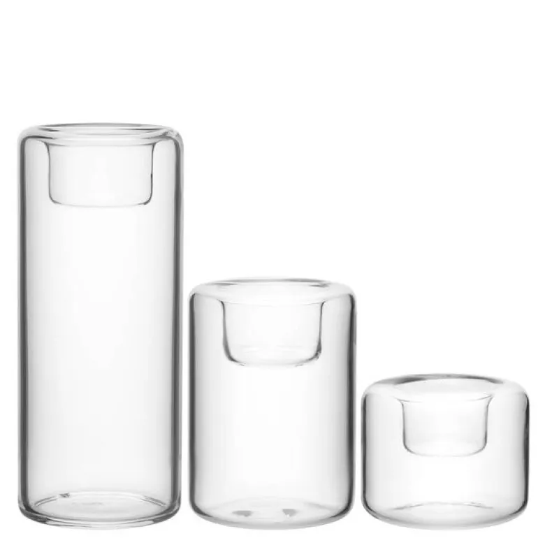 Happy lyslykt 6,8/10,5/15 cm 3 stk klar