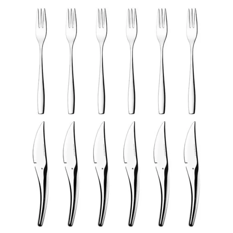 Hardanger ost-og fruktknivesett 12 deler