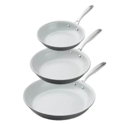 Hard Anodized stekepannesett 3 stk 20 cm + 25 cm + 30 cm grå