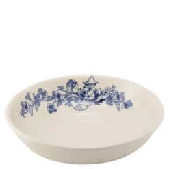 Haru pastatallerken 21 cm mummi hvit/blå