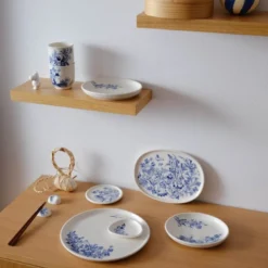 Haru servingsfat 17 cm mummi hvit/blå
