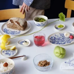 Haru skål 12 cm mummi hvit/blå