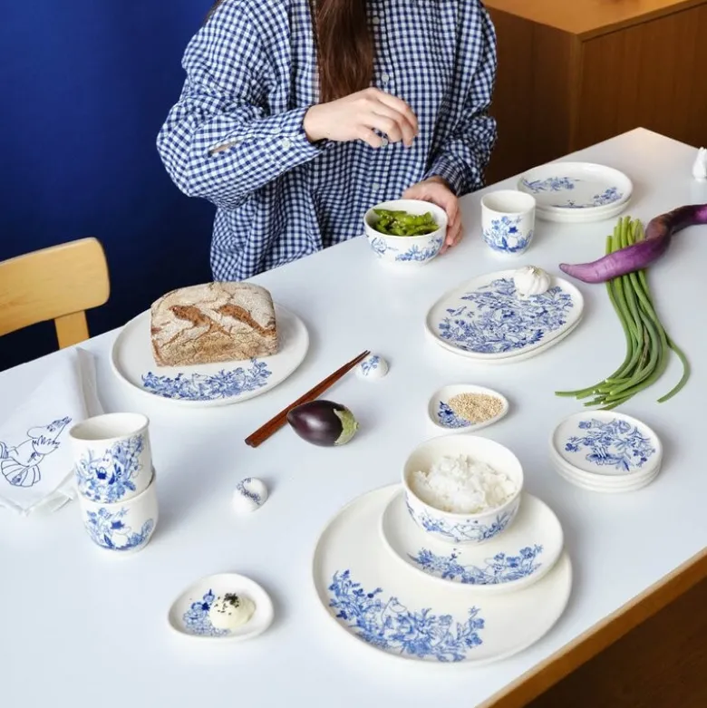 Haru spisepinneholder 2 stk mummi hvit/blå