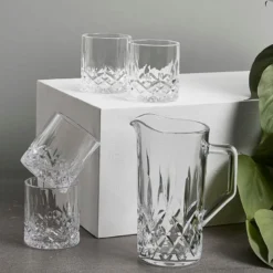 Harvey glassett kanne 1L + 4 whiskyglass