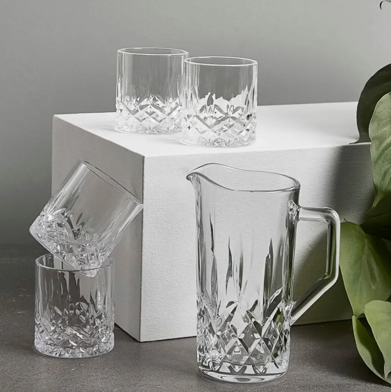 Harvey glassett kanne 1L + 4 whiskyglass