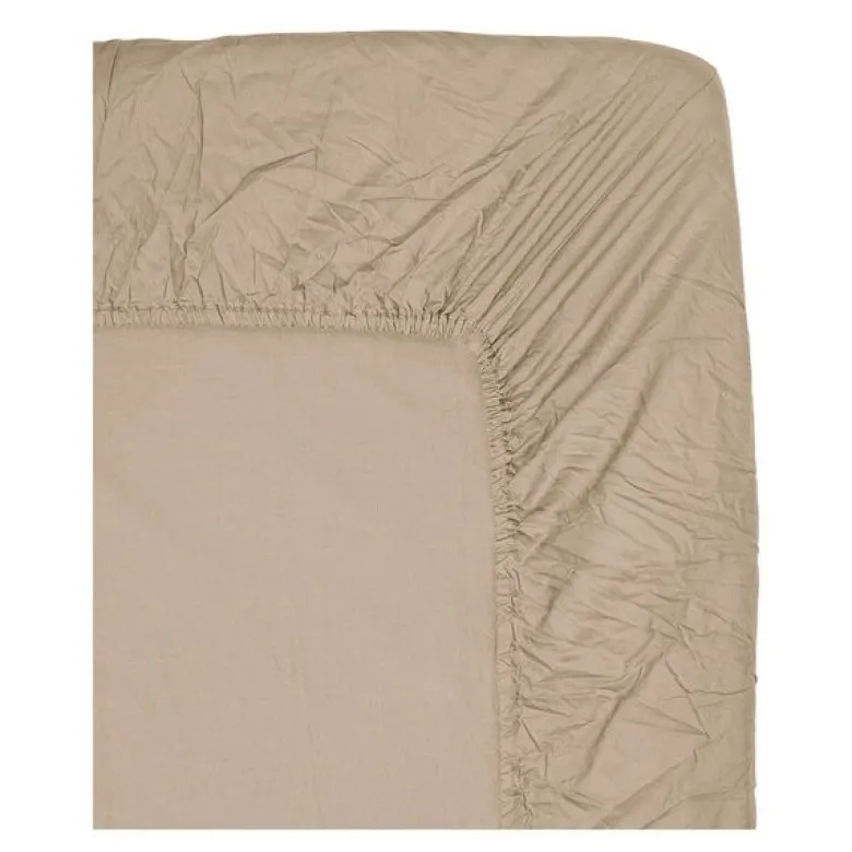 Hassel stretchlaken 180x200 cm beigebrun