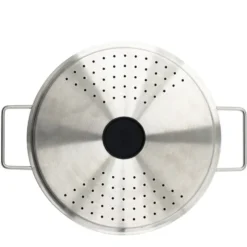 Hellelokk 24 cm svart/stål