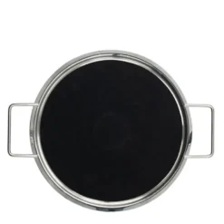 Hellelokk 24 cm svart/stål