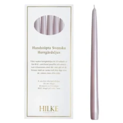Herregårdslys 30 cm 6 stk blekrosa perle
