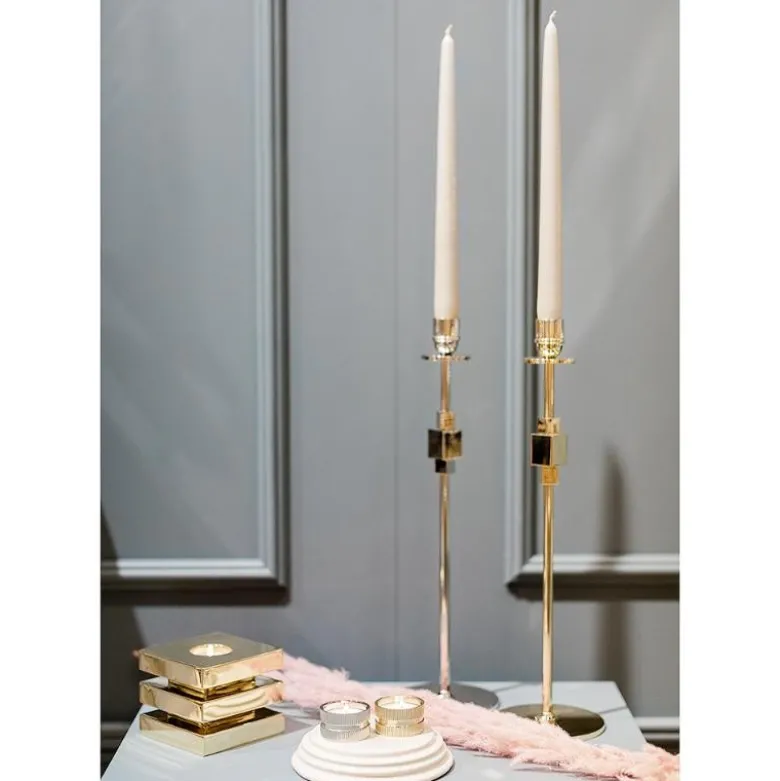 Herregårdslys 30 cm 6 stk lys beige