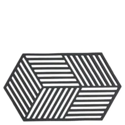 Hexagon bordskåner 24 cm black