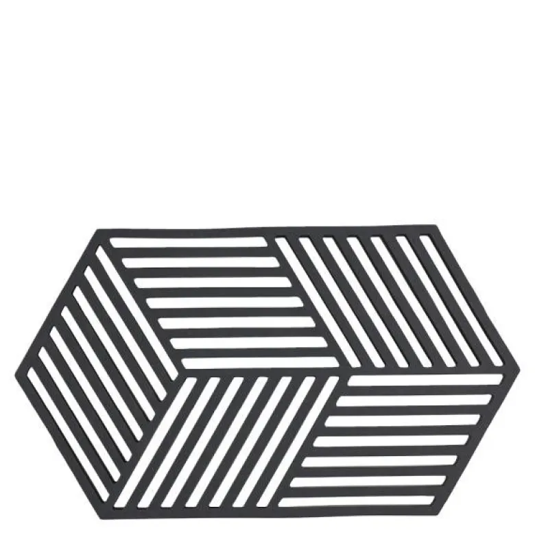 Hexagon bordskåner 24 cm black