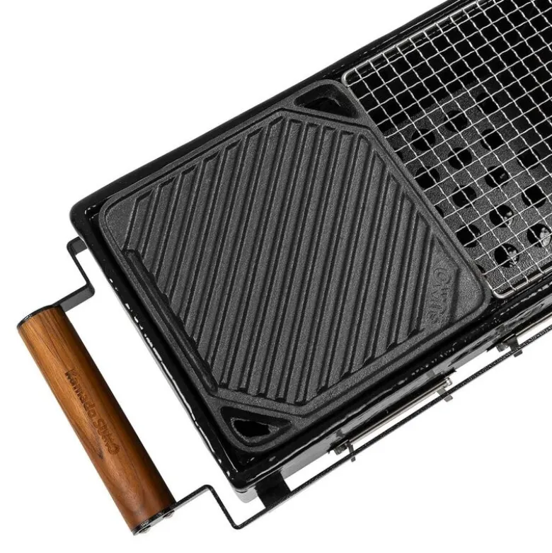 Hibachi grillplate 20x20 cm støpejern