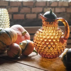 Hobnail karaffel 2L amber