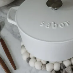 Hotspot bordbrikke 21 cm hvit/grå/beige