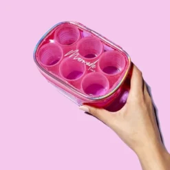 Hårruller borrelås 6 stk rosa