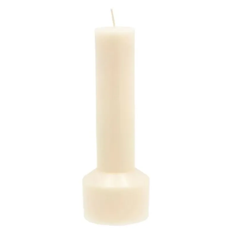 Hvils kubbelys 7x20 cm parafin/stearin cream
