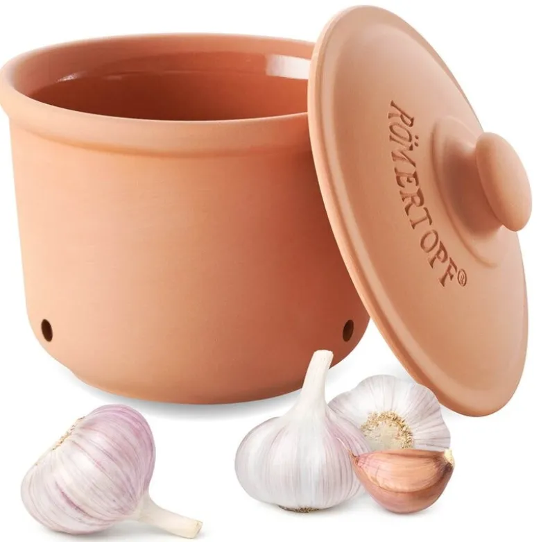 Hvitløkskrukke Ø12,5 terracotta