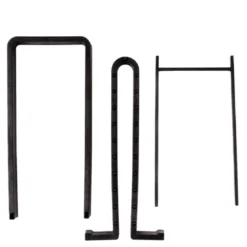 Hylle til vinglass 13x28x24 cm svart