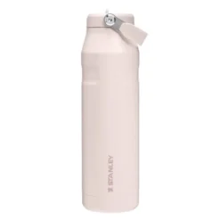 Iceflow flip straw tumbler termoflaske 1L rose quartz