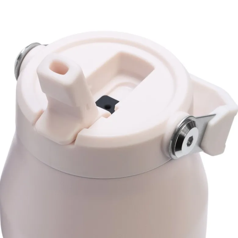 Iceflow flip straw tumbler termoflaske 1L rose quartz