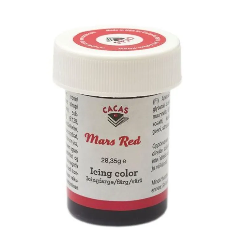 Icing-/konditorfarge mars rød