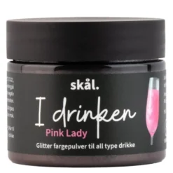 I drinken fargepulver glitter pink lady