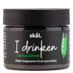 I drinken fargepulver glitter cactus green