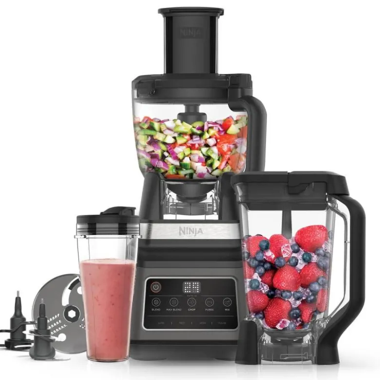 3-i-1 foodprocessor m/auto iQ 21/1,8+0,7L svart/sølv